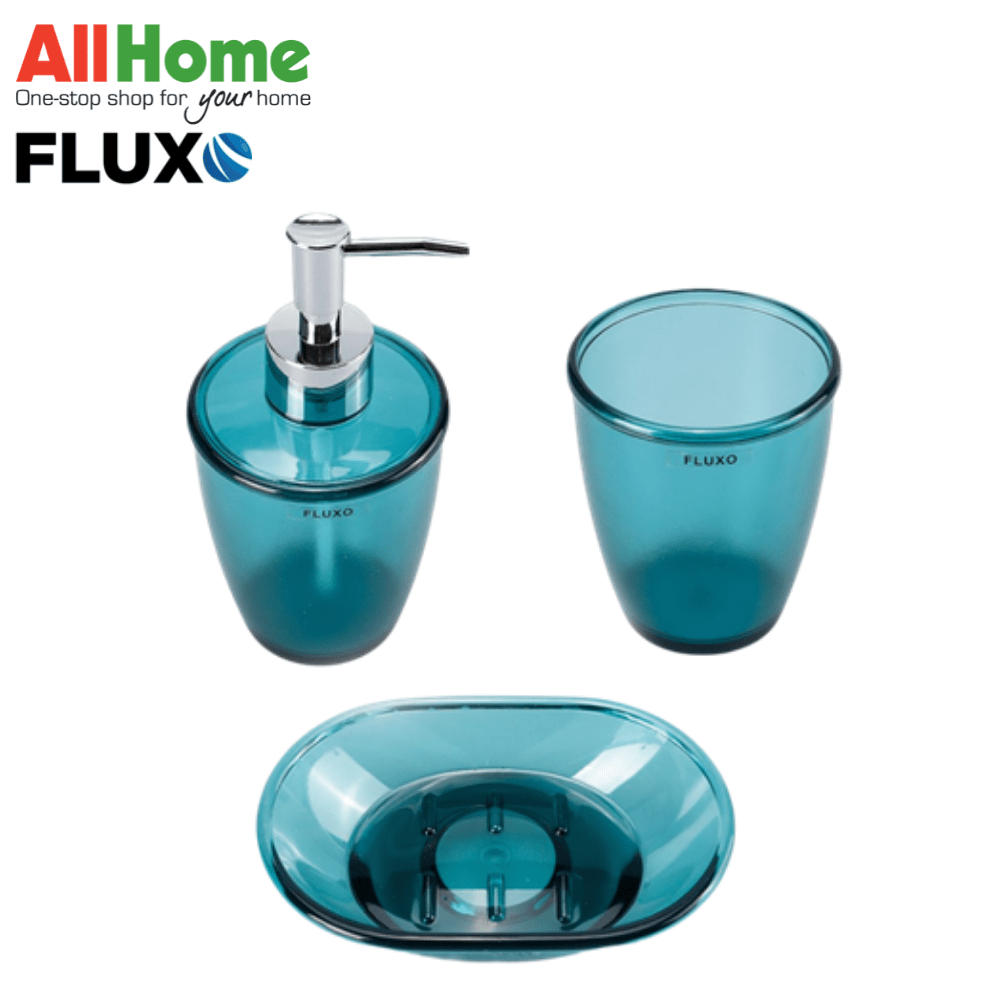 FLUXO 6462 3PC TRANSPARENT BR SET DARK GRN