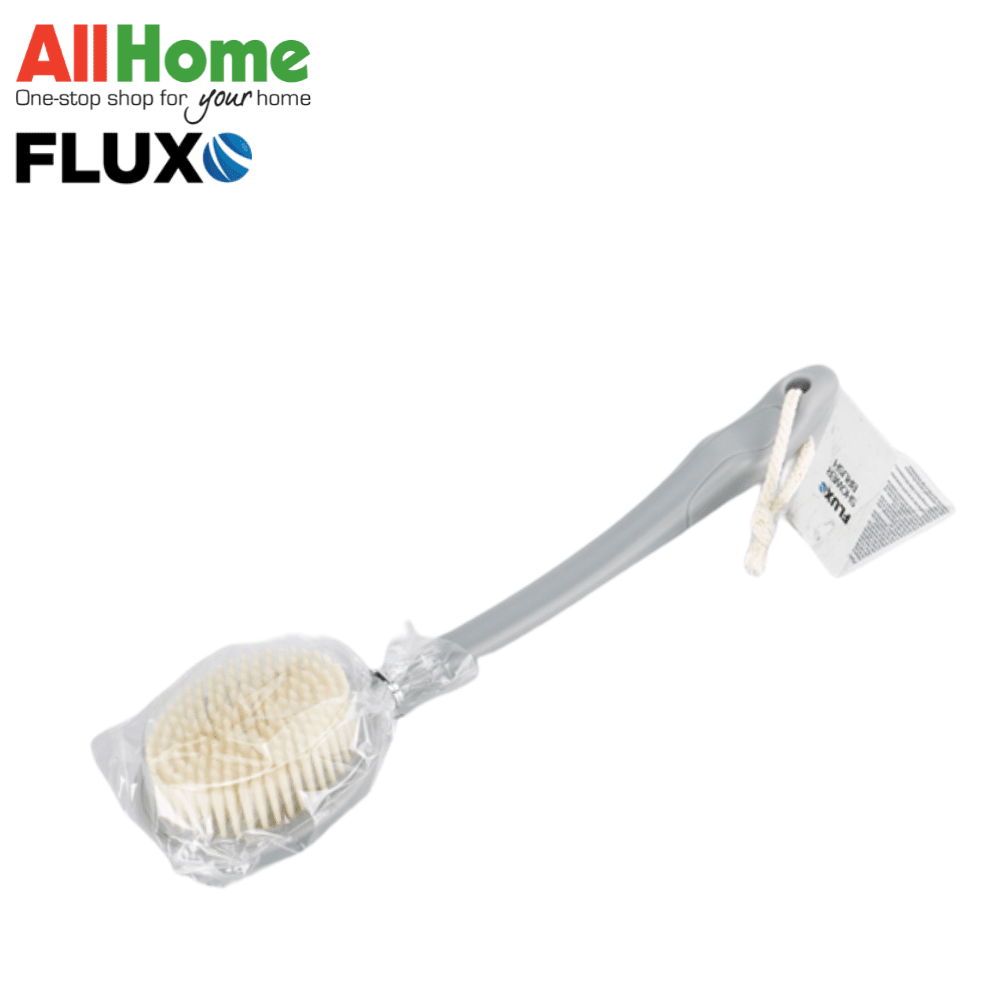 FLUXO BATH BRUSH W/ HANDLE GRAY