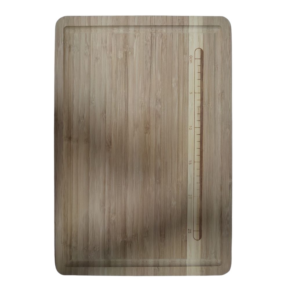 KITCHEN MAESTRO Bamboo Chopping Board With Ruler 