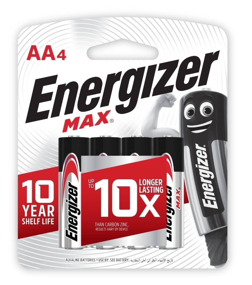 Energizer Battery E91Bp4 Max AA by 4s Carbon Zinc