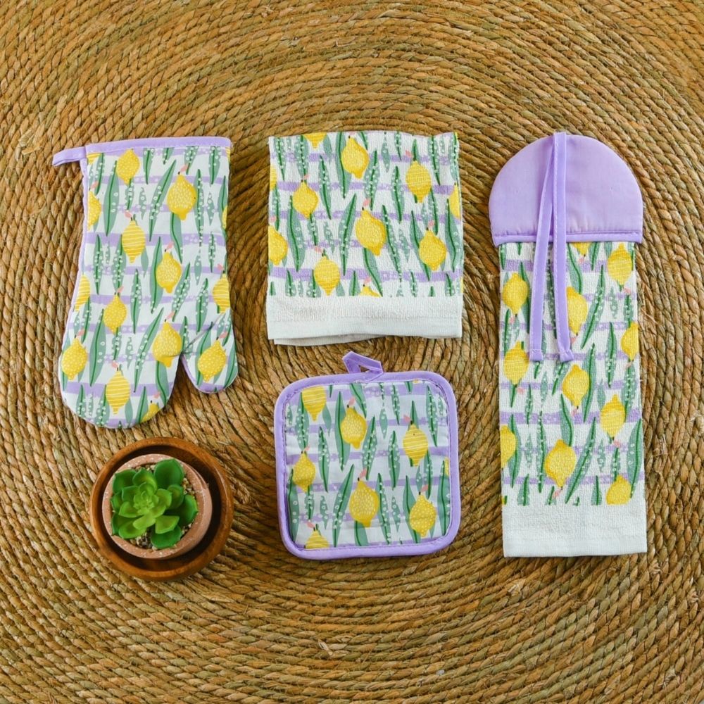 HK AH-PHM-3 Lemon 4pc Kitchen Set