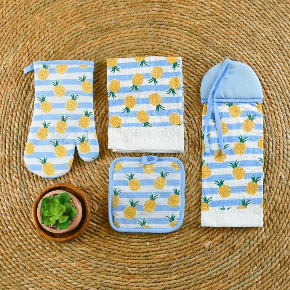 HK AH-PHM-4 Pineapple 4pc Kitchen Set