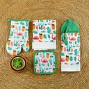 HAPPY KITCHEN Cotton Kitchen Collection Set of 4 Flamingo