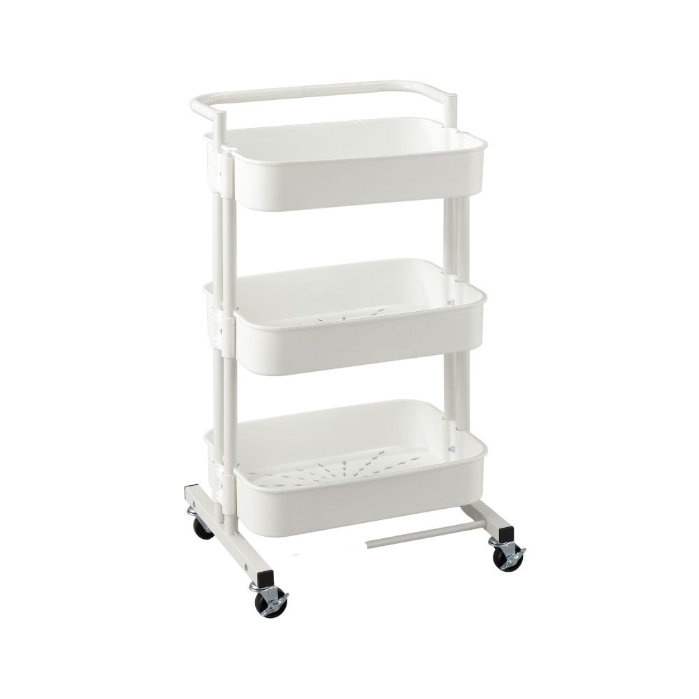 EZ SPACES 3-Tier Multi-purpose Trolley-White