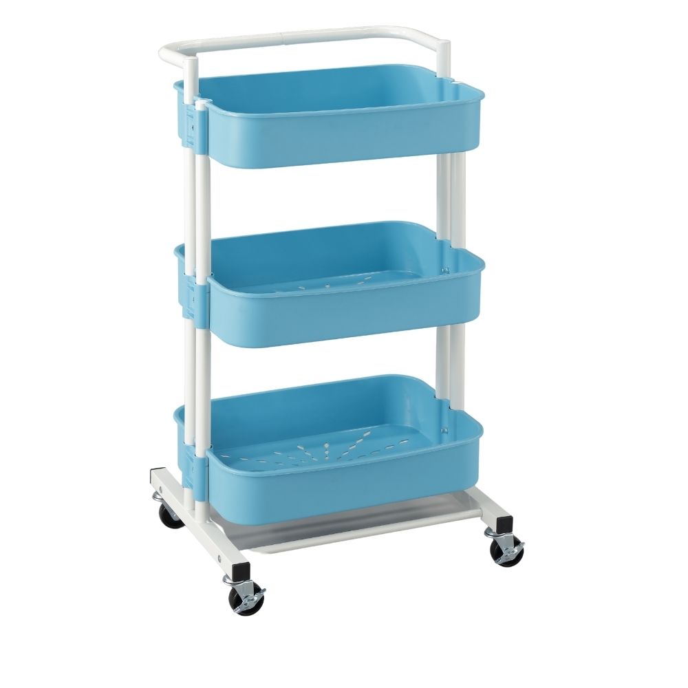 EZ SPACES 3-Tier Multi-purpose Trolley-Blue