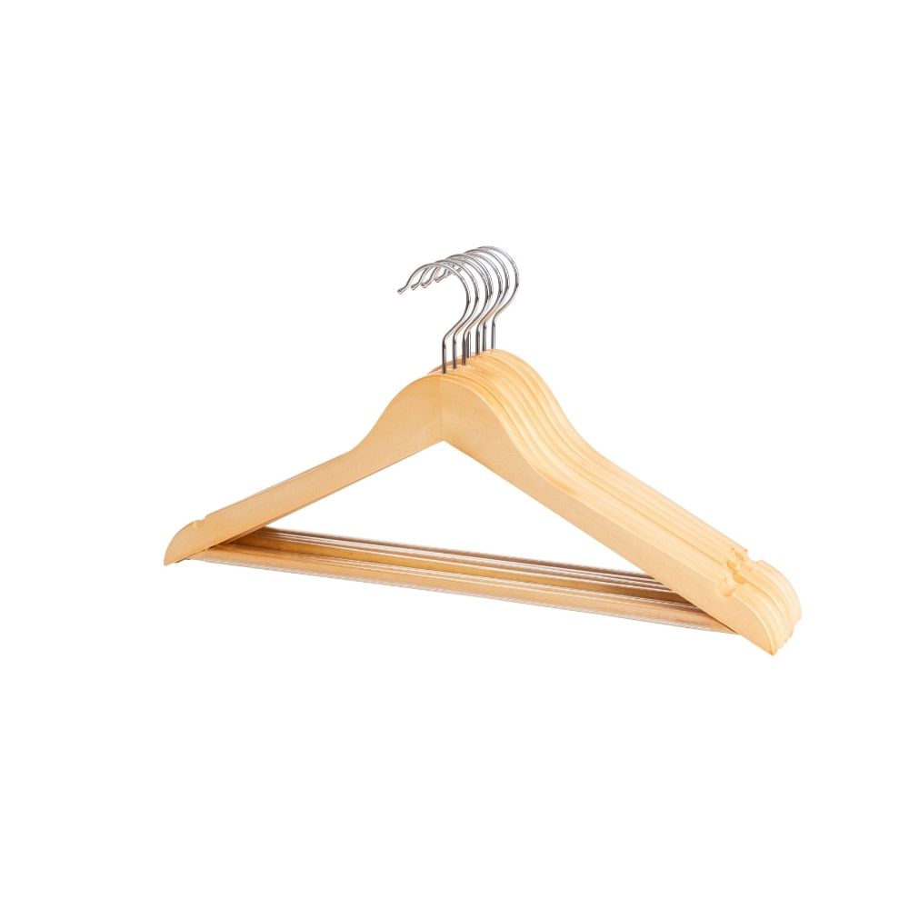 EZ SPACES 12pcs Wooden Shirt Hanger 