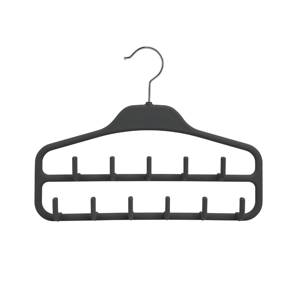 EZ SPACES 2pcs Rubber Coated Plastic Belt Hanger