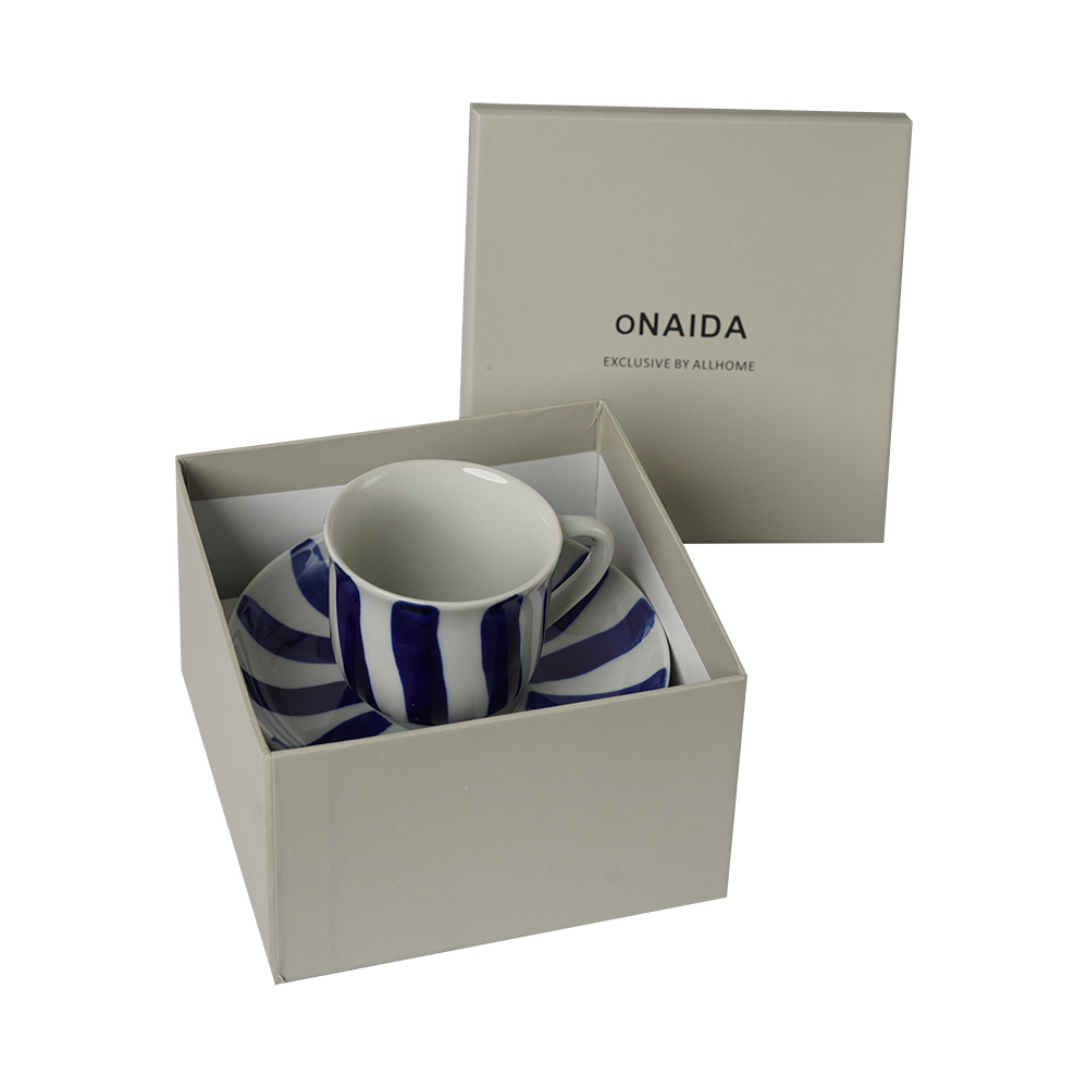 ONAIDA Porcelain Cup and Saucer with hand-painted design
