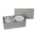 ONAIDA Porcelain Cup and Saucer with hand-painted abstract design set of 2