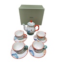 Onaida Teapot with 4-piece cup and saucer