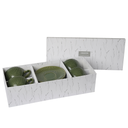 ONAIDA Green Cup and Saucer with embossed design set of 4