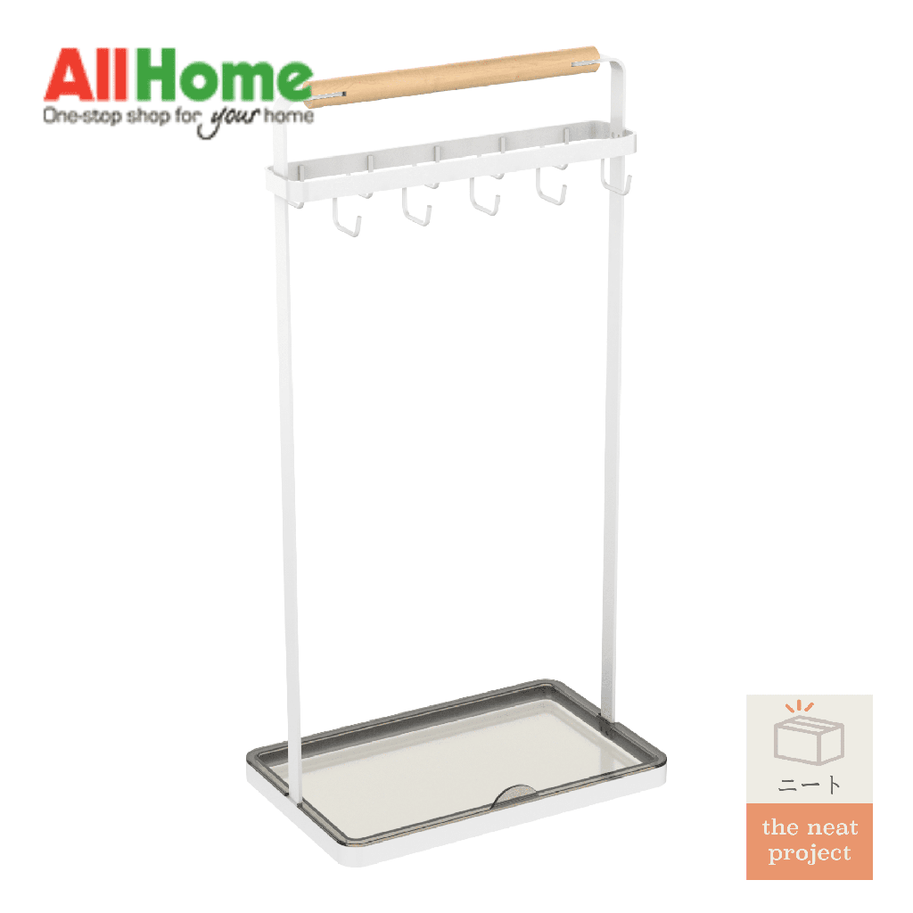 ROGU Utensil Holder White & Wood