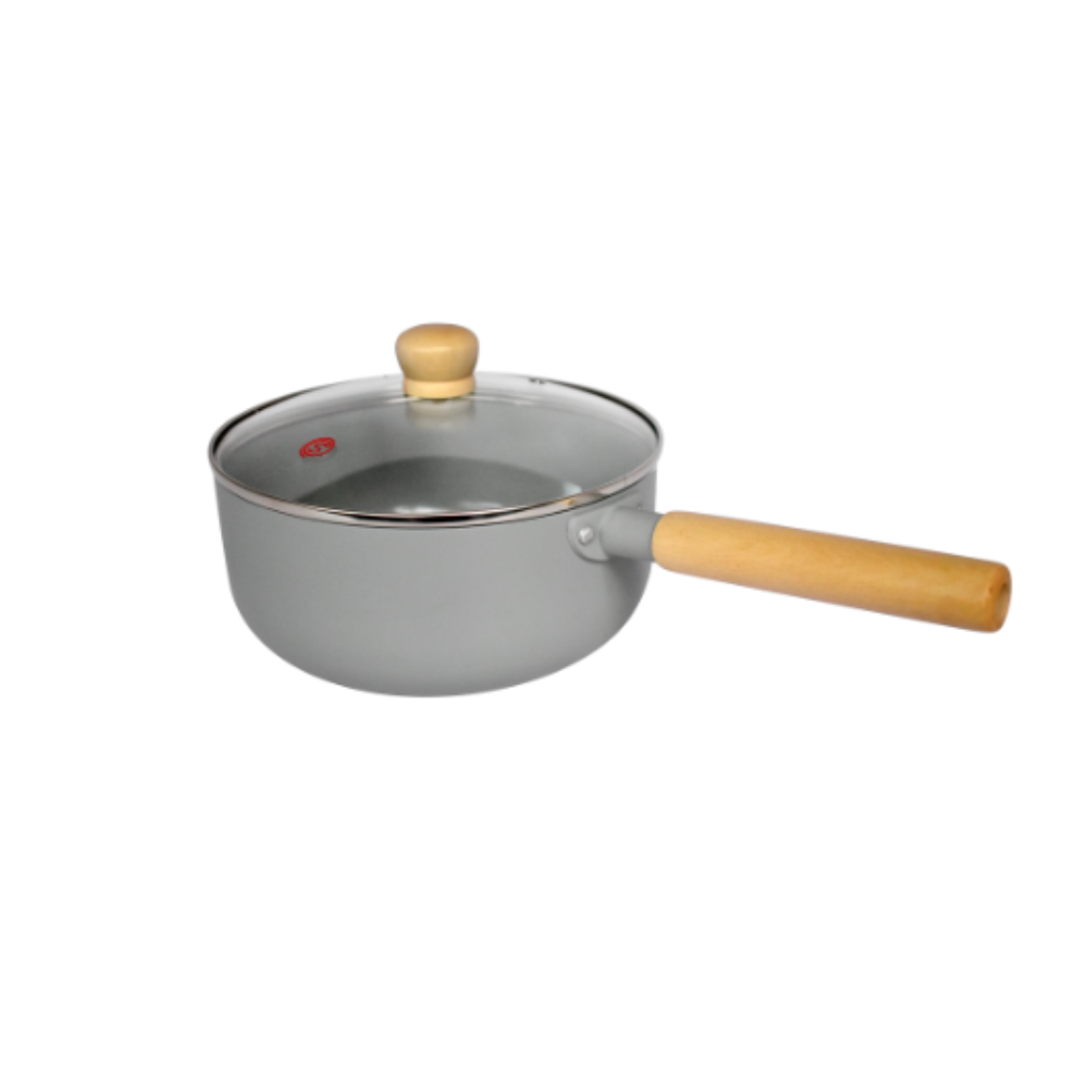 SLIQUE Saucepan Multi Layer Non-Stick Ceramic Coating - Grey Induction Base 20cm