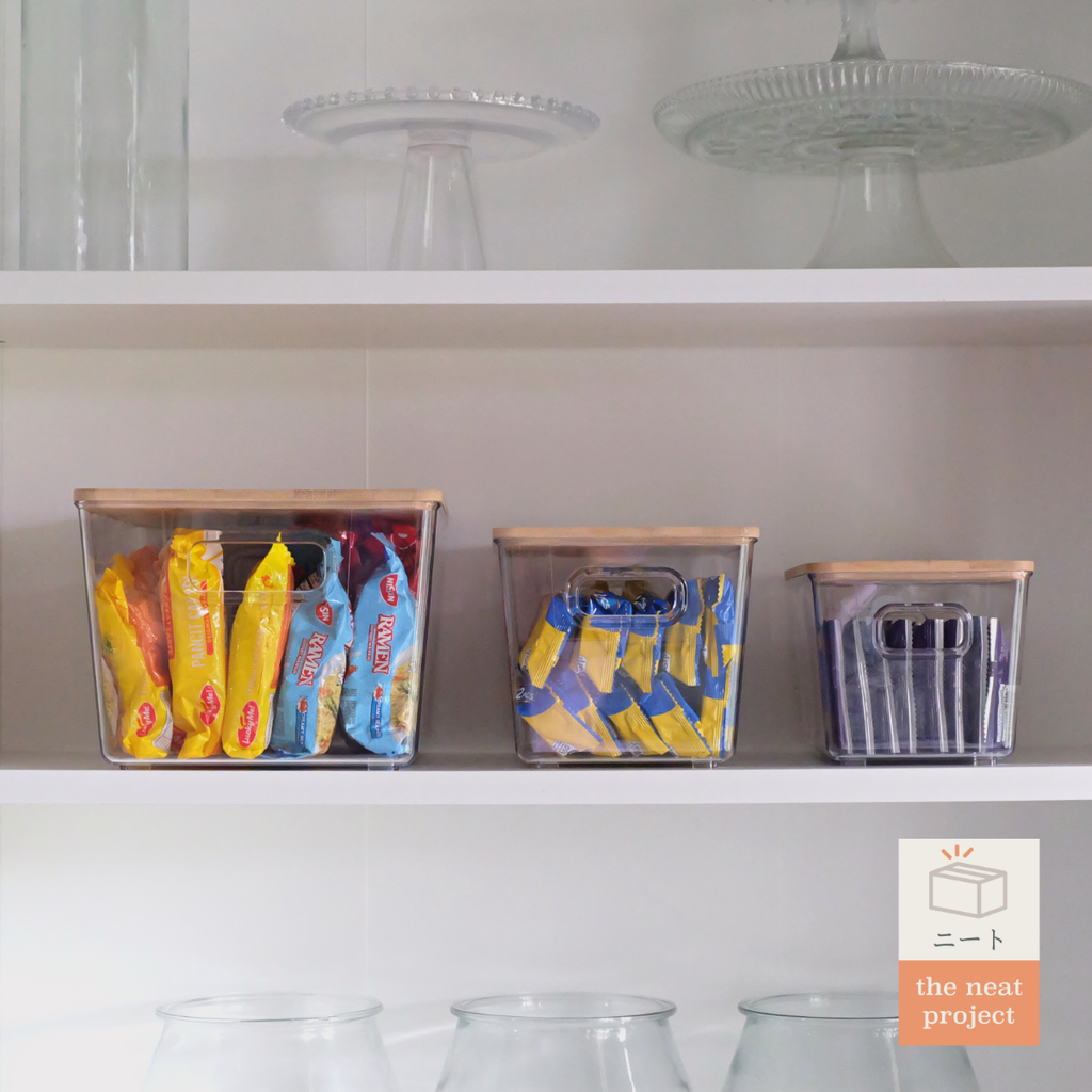 SACHI Clear Storage Boxes Set