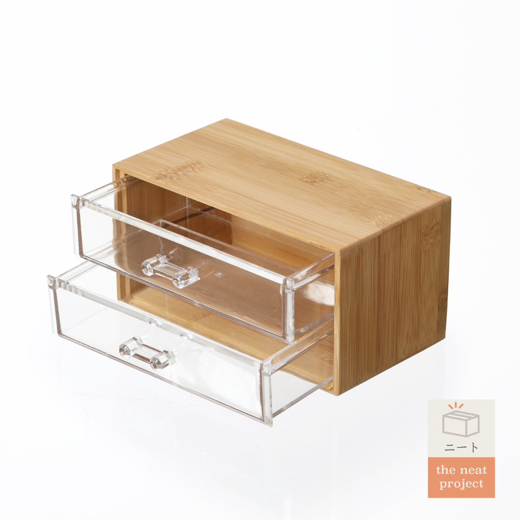 SACHI 2 Layer Mini Wood Drawer
