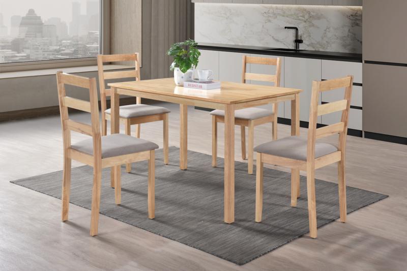 AMBER Glad 1+4 Dining Set Natural