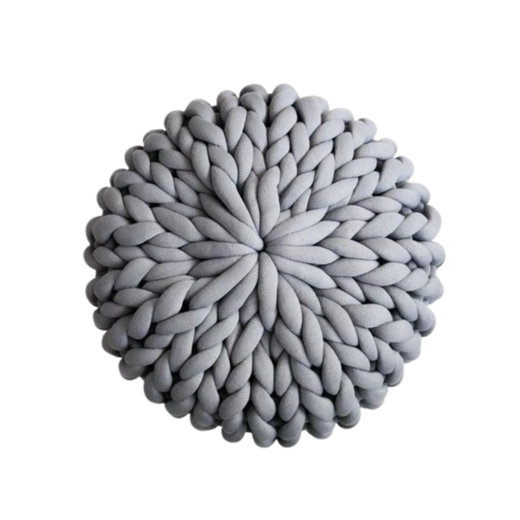 Ce 40x40Cm Chunky Yarn Round Pillow