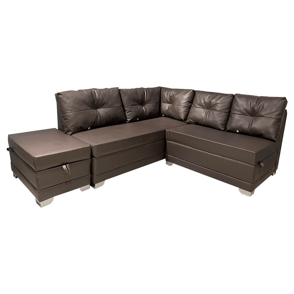 Hemady Corner L-Shape Sofa Set with Storage Ottoman