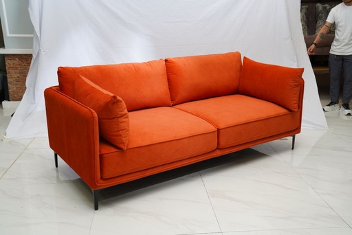 Abode Pieces Lav 3-2-1 Sofa Set in Orange Fabric