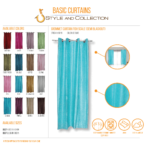 STYLE & COLLECTION Window Curtain Semi-Blackout Shimmer 55" x 84" Pink 