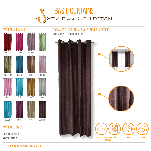 STYLE & COLLECTION Window Curtain Semi-Blackout Shimmer 55" x 84" Forest Green 