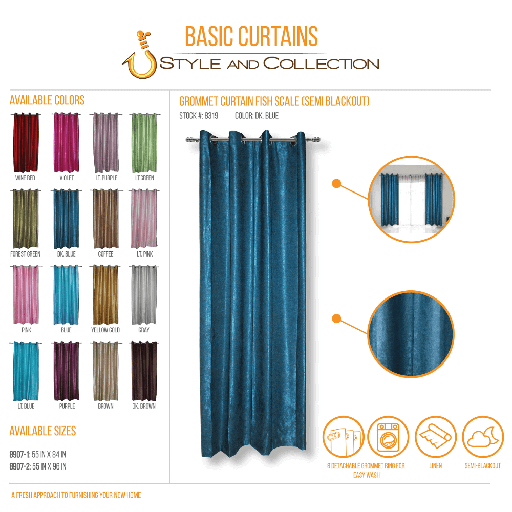 STYLE & COLLECTION Window Curtain Semi-Blackout Shimmer 55" x 84" Dark Brown  