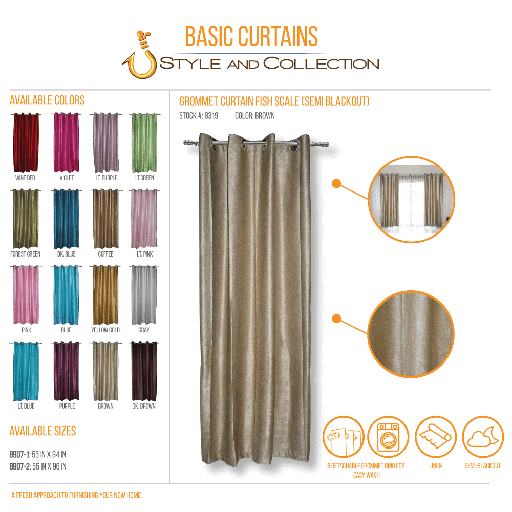 STYLE & COLLECTION Window Curtain Semi-Blackout Shimmer 55" x 84" Dark Blue 