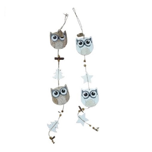 Wooden Owl Hanging Ornament