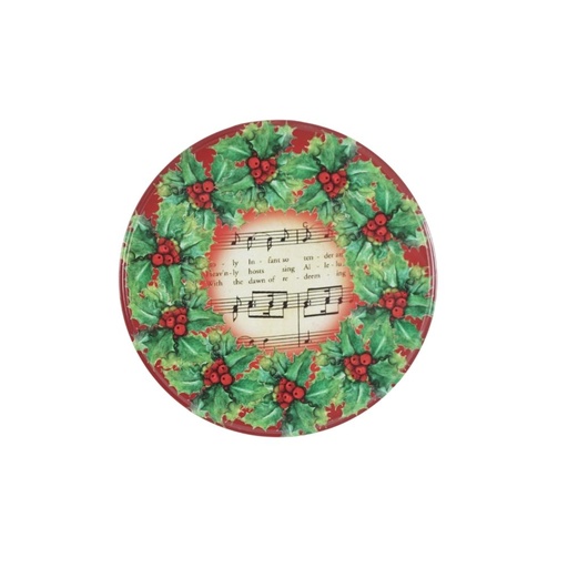 Christmas Tin Cookie Red Holly  56339
