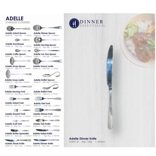 Dinner Essential Adelle dinner knife 233mm