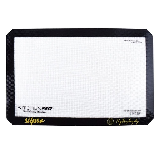 KITCHEN PRO Non-stick Reusable Silicone Baking Mat - Plain 43 X 28cm