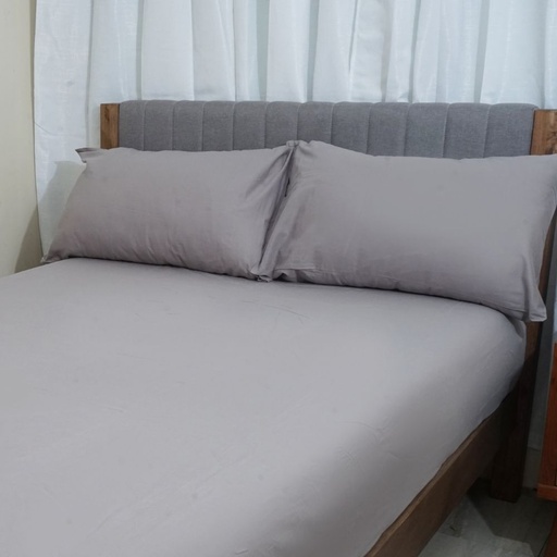 HOMETHREADS 3 Piece Set Bedsheet Gray With Multiple Size Variations