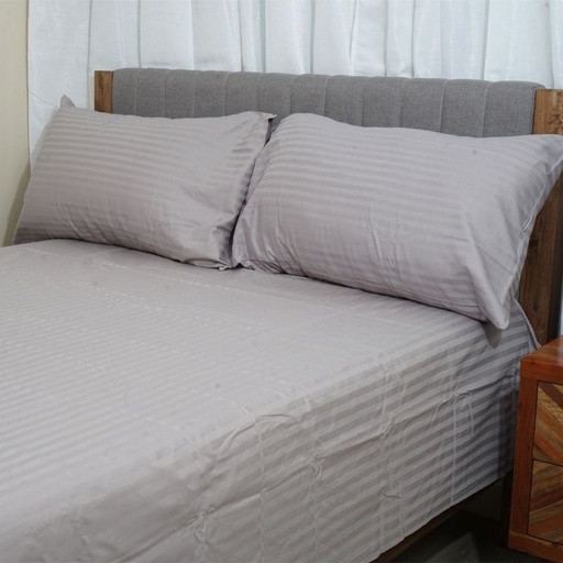 HOMETHREADS 3 Piece Set Bedsheet Hotel Collection Gray With Multiple Size Variations