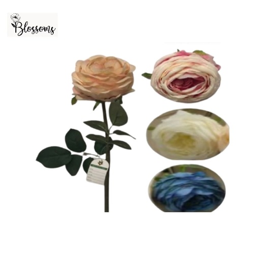 73cm Peony with Leaves Stem 34S111008