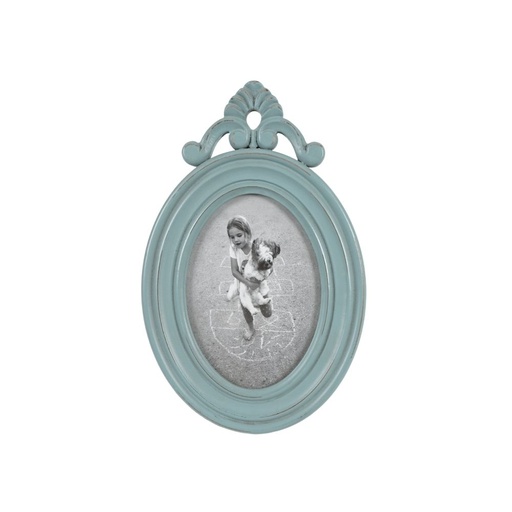 Distressed Oval 4x6 Photo Frame Pastel Color