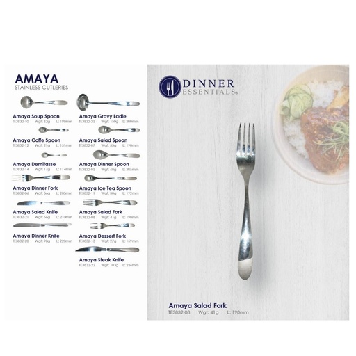 Dinner Essential Amaya salad fork 190mm