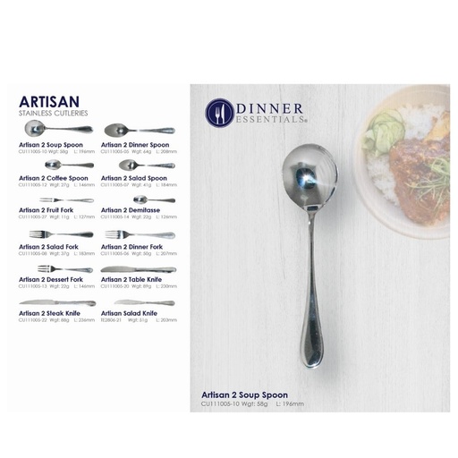 Dinner Essential Artistan 2 Soup Spoon 196mm