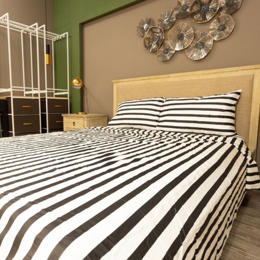 Linen N Things 4pcs Set Bedsheet Cotton 300 Thread Count Stripe