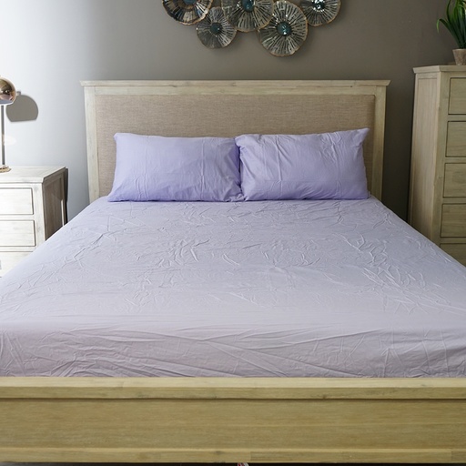 Linen N Things 3pcs Set Bedsheet Cotton 300 Thread Count Light Purple