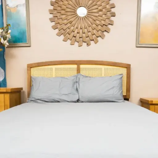 LINENS N' THINGS 3 Piece Set Bedsheet Cotton 300 Thread Count Blueish Gray With Multiple Size Variations