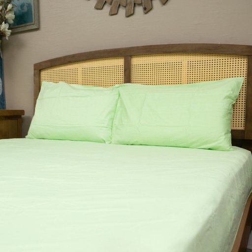 LINENS N' THINGS 3 Piece Set Bedsheet Cotton 300 Thread Count Mint Green With Multiple Size Variations