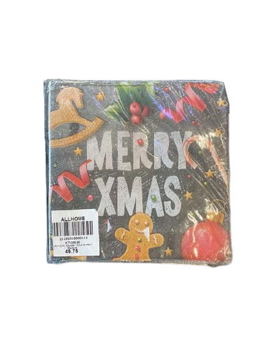 Z KT10065 25X25CM MRRY XMAS NAPKINS