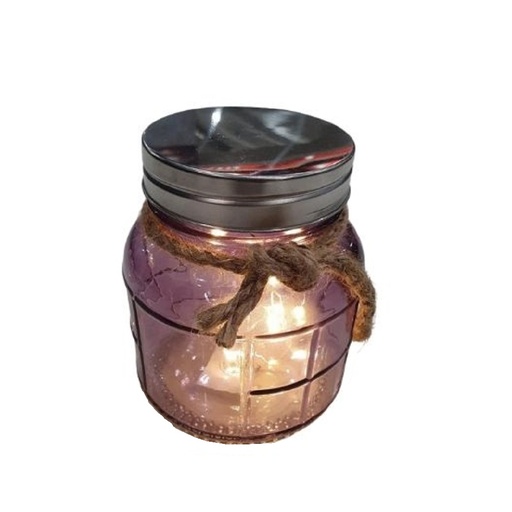 Lighted Jar with Rope Random Color