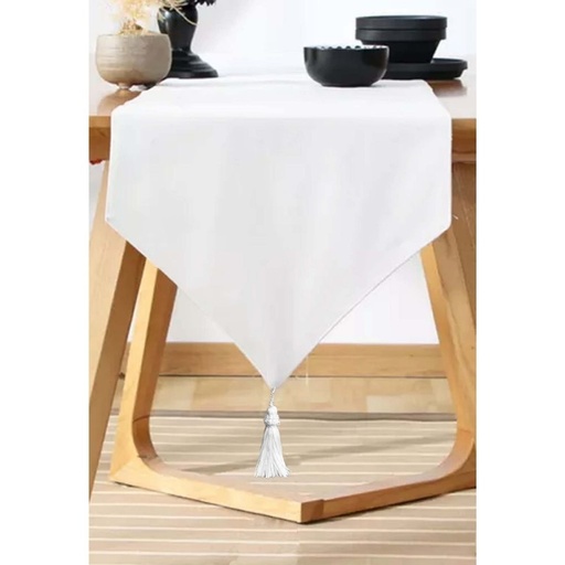 HOMETHREADS Table Runner Fabric White With Multiple Size Variations