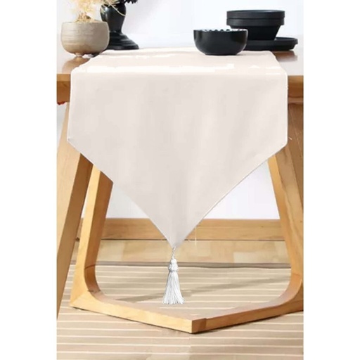 HOMETHREADS Table Runner Fabric Ivory With Multiple Size Variations