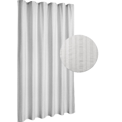 CASA BELLA Shower Curtain Plain Embossed With Multiple Color Variations