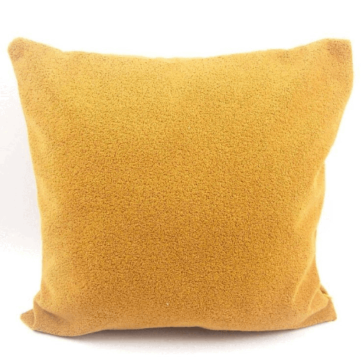 Throw Pillow Case Suede Plain 18" X 18" Mustard