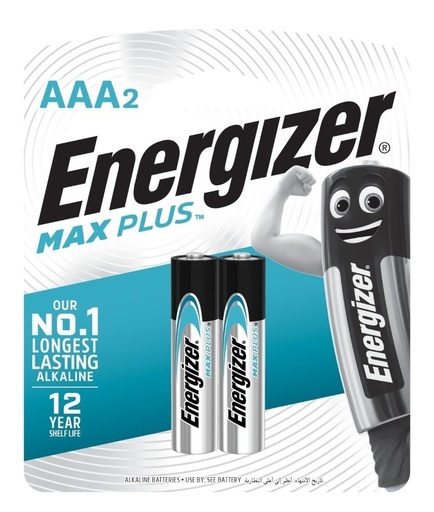 Energizer Alkaline Battery Ep92Bp2 Max Plus AAA by 2s