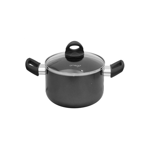 OMEGA Callie Aluminum Non-stick Dutch Oven with Glass Lid