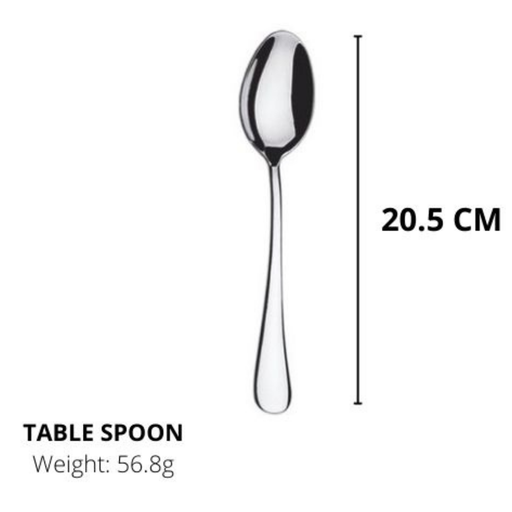 Lianyu Stainless Steel Spoons, Durable Metal Spoons,Tablespoon,Silverware Spoon 20.5CM